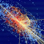 Simulazione del decadimento del bosone di Higgs in quattro muoni. Crediti: Taylor, Lucas / CERN, CMS