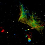 Abell 2256, in un immagine radio a "colori veri" realizzata con il VLA. Crediti: Owen et al., NRAO/AUI/NSF